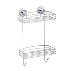 Wenko Vacuum-Loc Wandregal 2 Etagen