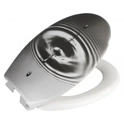 Wenko WC-Sitz Waterdrop Grau antibakteriell mit Absenkautomatik