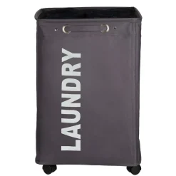 Wenko Wäschesammler Quadro grau 79 l