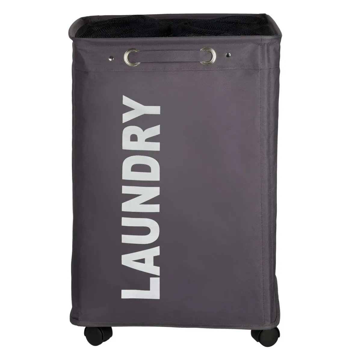 Wenko Wäschesammler Quadro grau 79 l