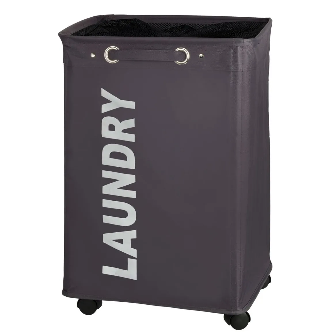 Wenko Wäschesammler Quadro grau 79 l