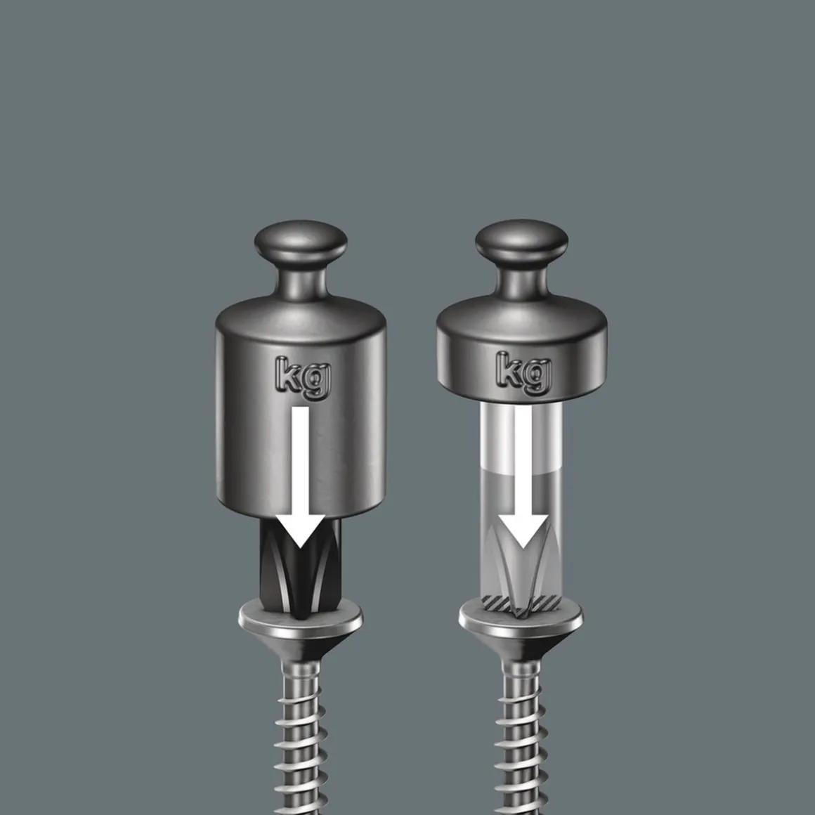 Wera Phillips-Schraubendreher Kraftform Plus mit SlipStop PH 80 mm