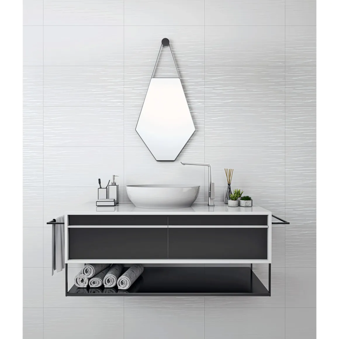 WF appeal white satin matt gl.30x60x0,7cm rek. 60