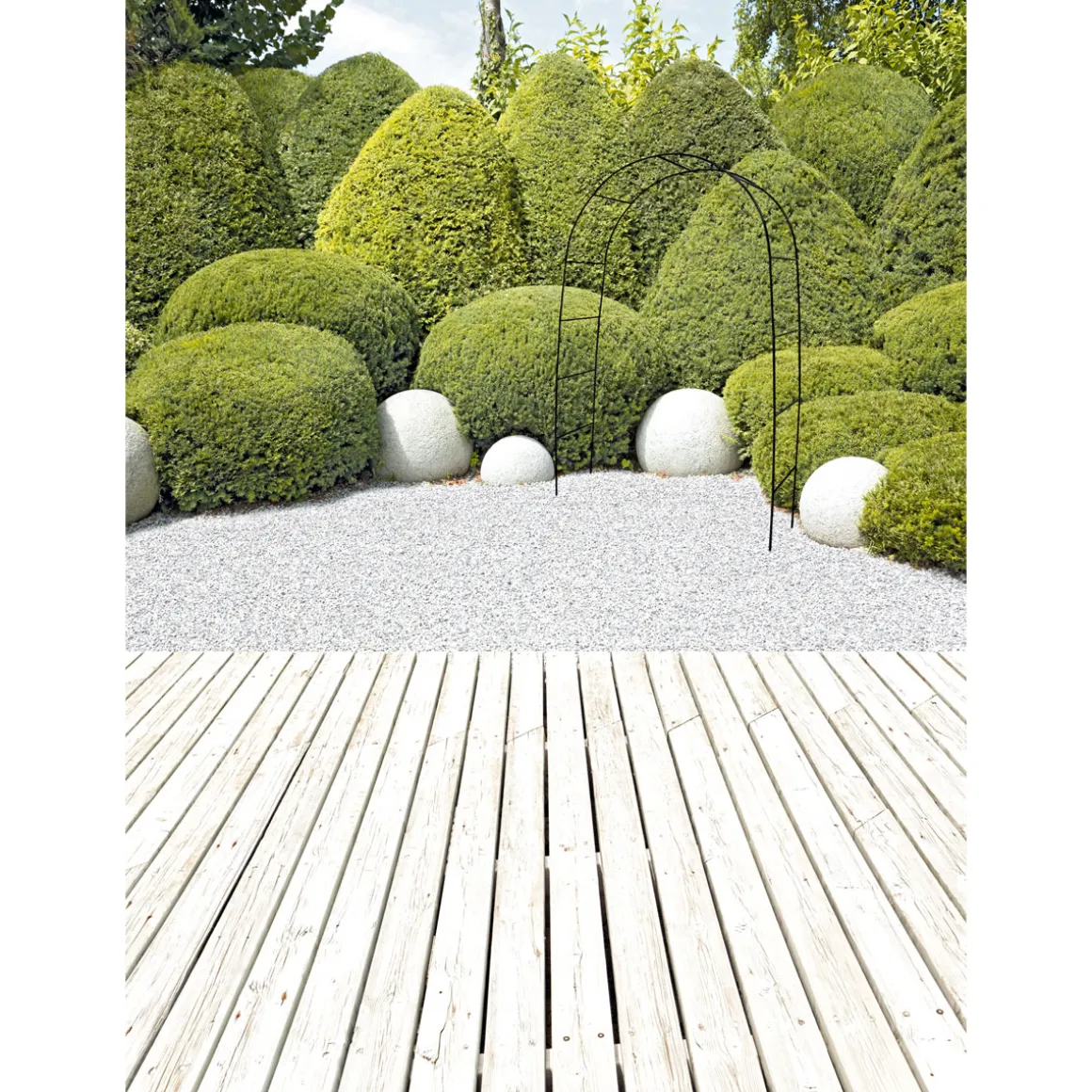Wingart Rosenbogen 240 x 140 x 38 cm schwarz pulverbeschichtet