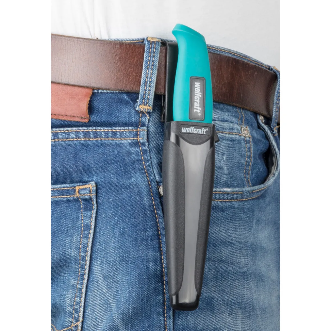 WolfcraftOutdoormesser mit gezahnter Klinge und Köcher