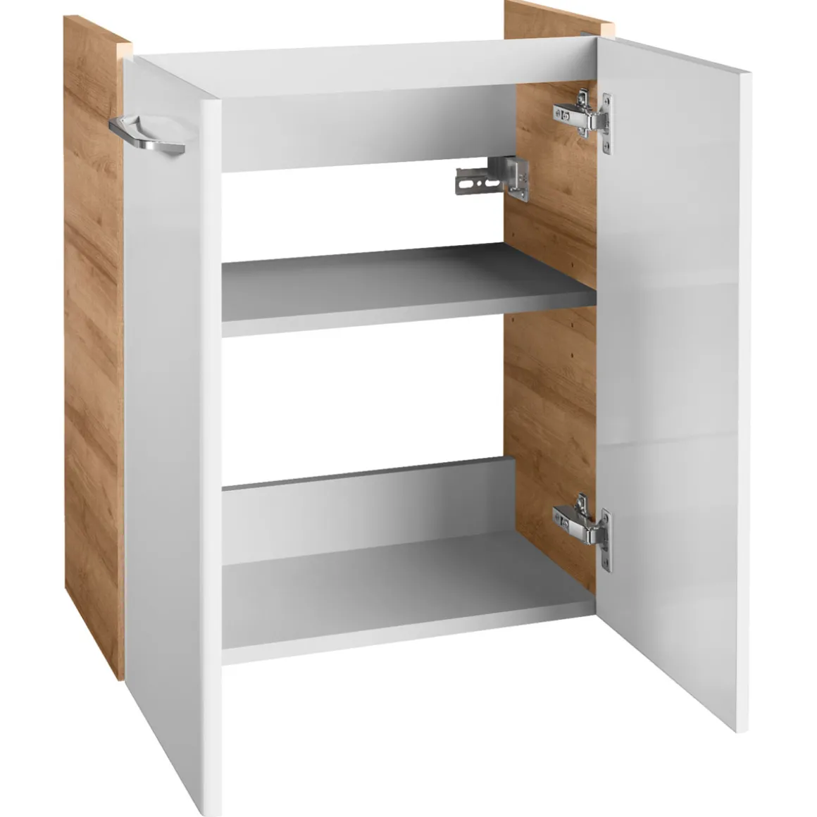 WT-Unterschrank GWC 52x61x27,5 AsEi/wei.Milano 2 Tueren, 1 Einlegeboden