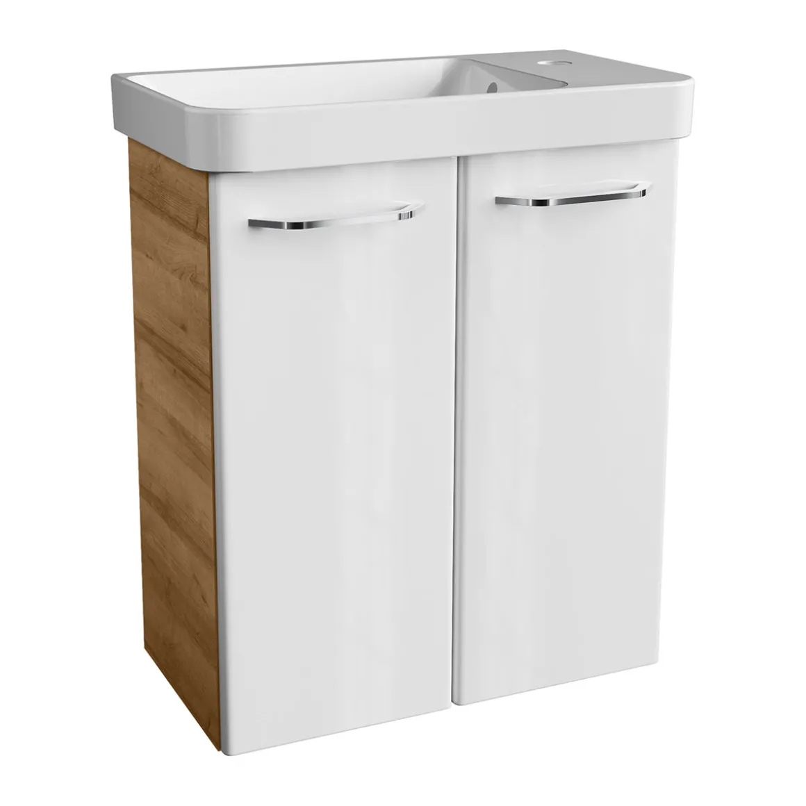 WT-Unterschrank GWC 52x61x27,5 AsEi/wei.Milano 2 Tueren, 1 Einlegeboden