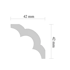 Zierprofil Emma 2 x 2 m weiß